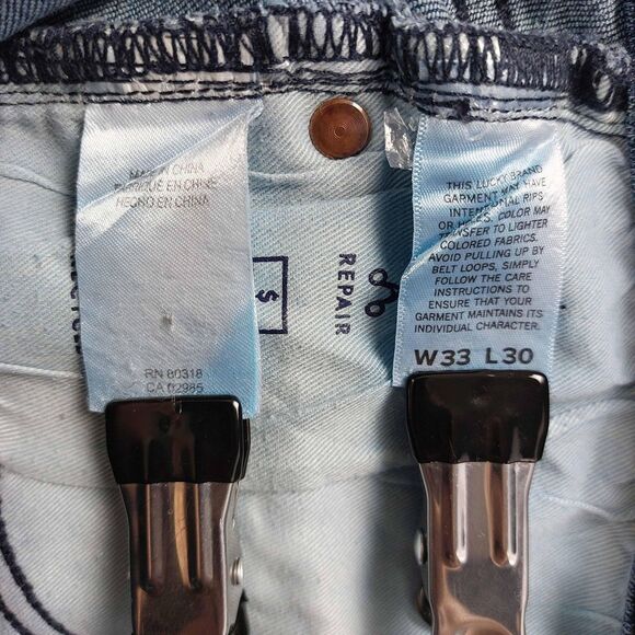 Lucky Brand Jeans Mens 33x30 Blue 363 Vintage Straight Classic Denim Medium Wash - Picture 9 of 12